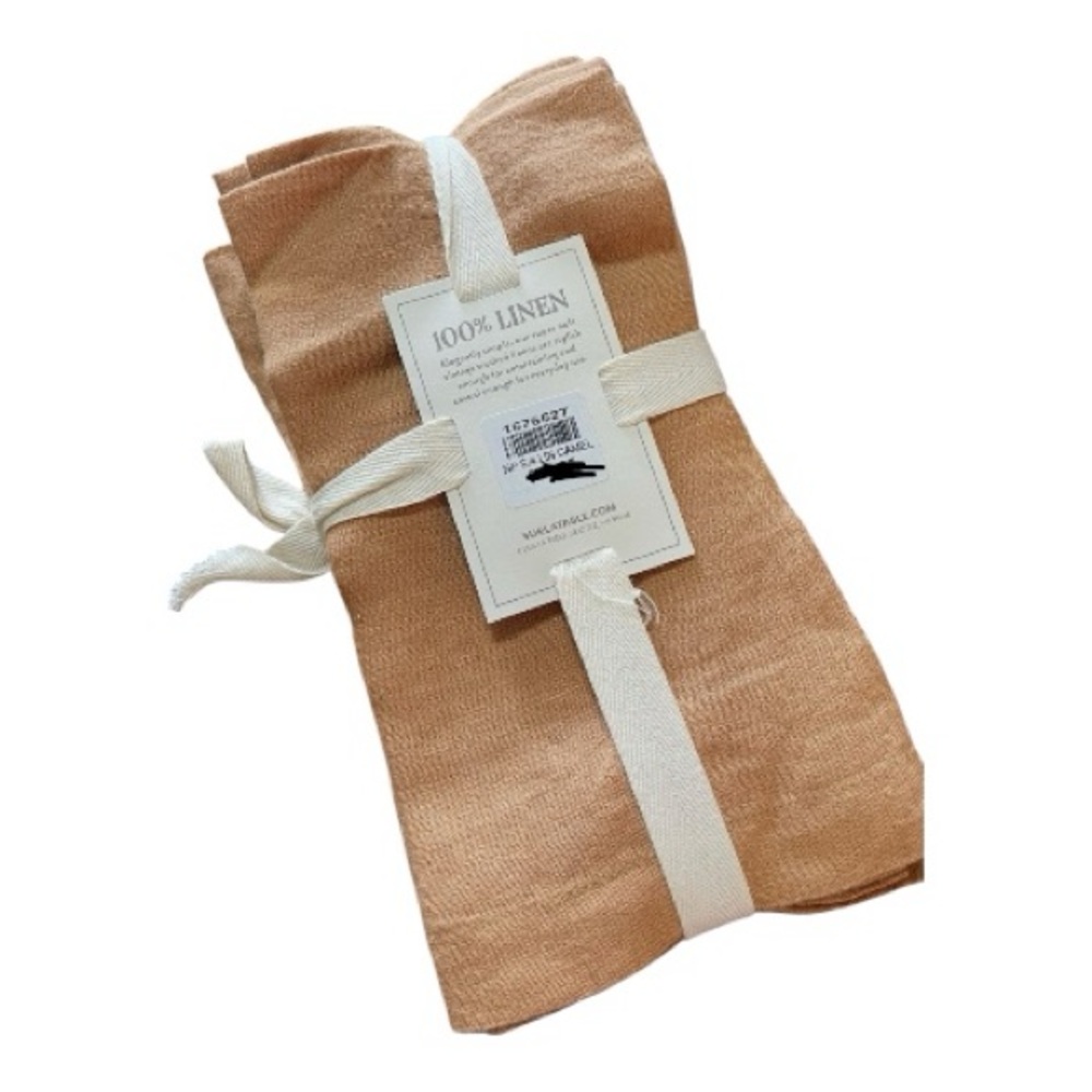 Sur La Table (4) Linen Napkins in Camel - Picture 2 of 3